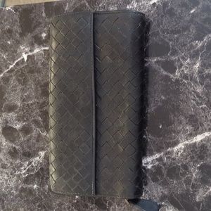 👽💚 LOW START VGUC VintageBottega Veneta Long Snap Wallet 🖤